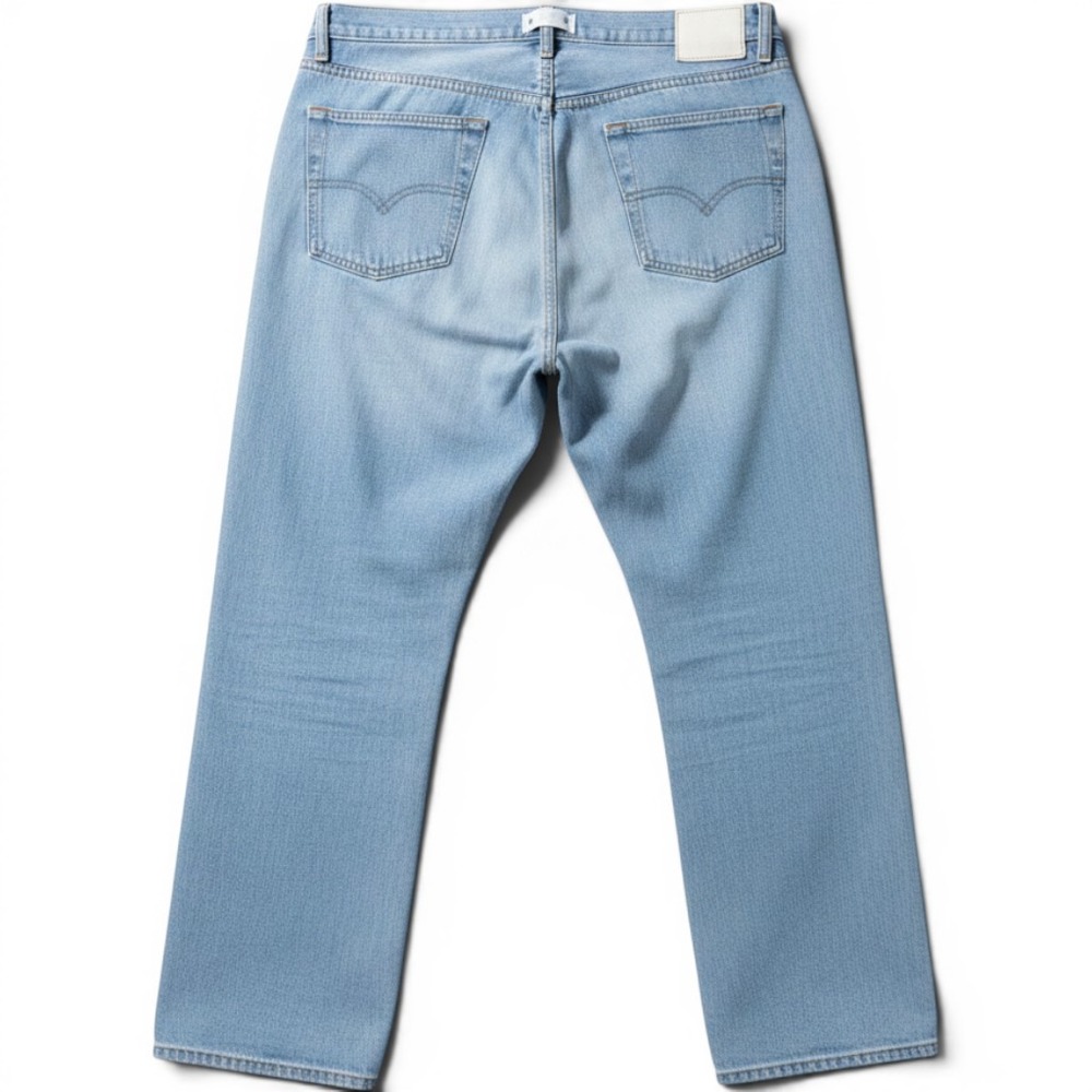 Wrangler Jeans Mens 44x30 Light Wash Vintage Straight Leg Denim 85498LB USA Made - Picture 2 of 6
